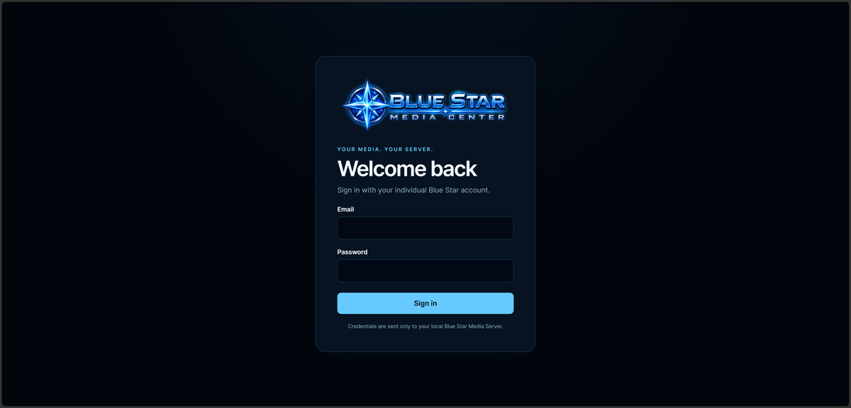 Desktop account sign-in screen